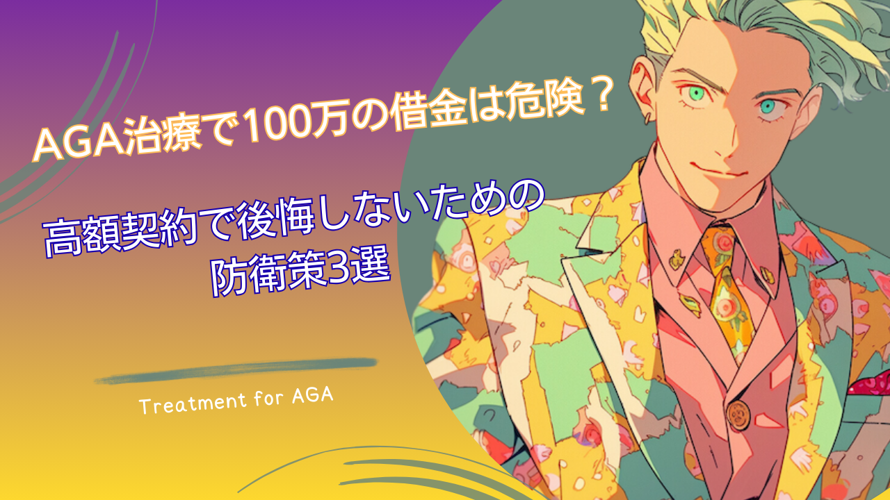 AGA治療で100万の借金は危険？高額契約で後悔しないための防衛策3選