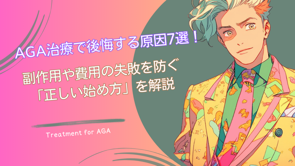 AGA治療で後悔する原因7選！副作用や費用の失敗を防ぐ「正しい始め方」を解説