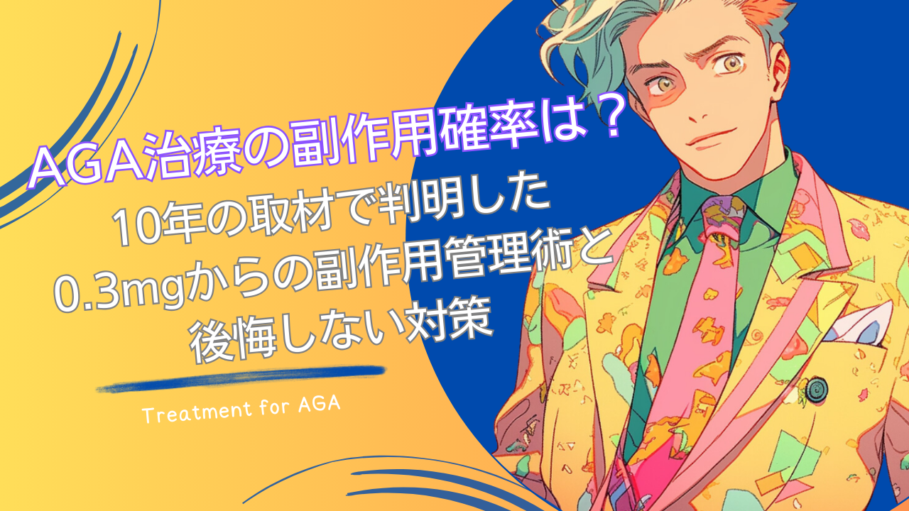 AGA治療の副作用確率は?10年の取材で判明した0.3mgからの副作用管理術と後悔しない対策