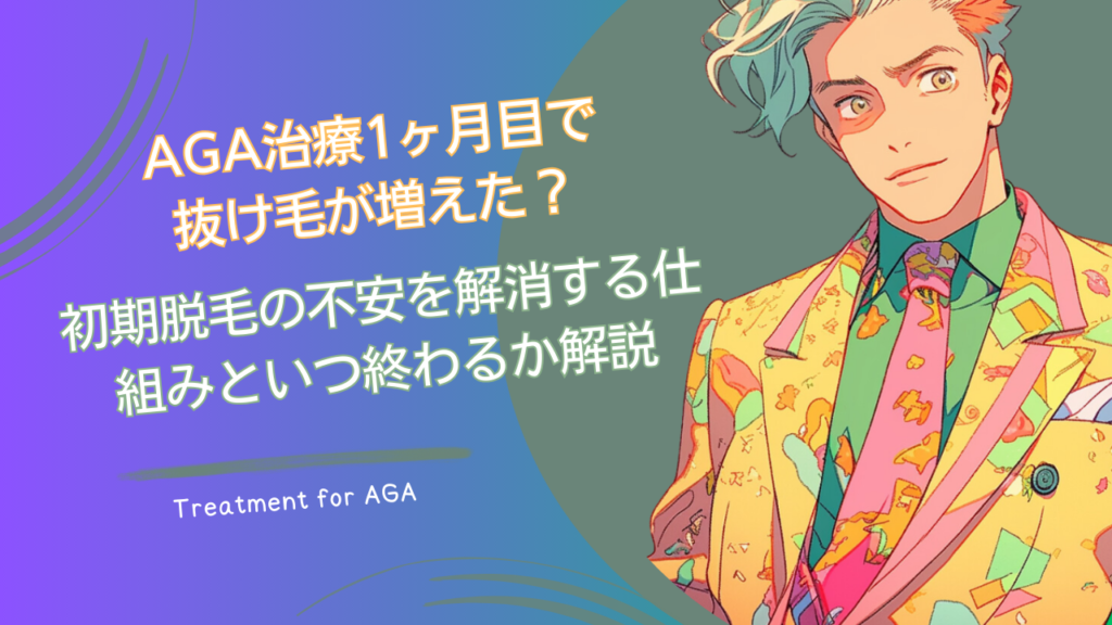 AGA治療1ヶ月目で抜け毛が増えた？初期脱毛の不安を解消する仕組みといつ終わるか解説