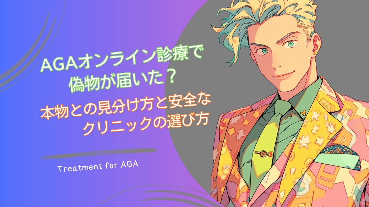 AGAオンライン診療で偽物が届いた？本物との見分け方と安全なクリニックの選び方