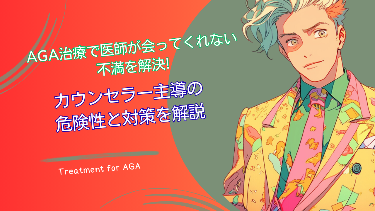 AGA治療で医師が会ってくれない不満を解決!カウンセラー主導の危険性と対策を解説