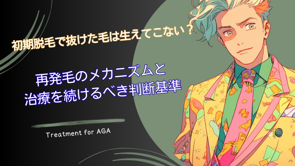 初期脱毛で抜けた毛は生えてこない？再発毛のメカニズムと治療を続けるべき判断基準