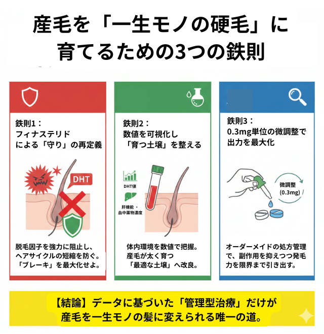 産毛を一生モノの硬毛に育てるための3つの鉄則