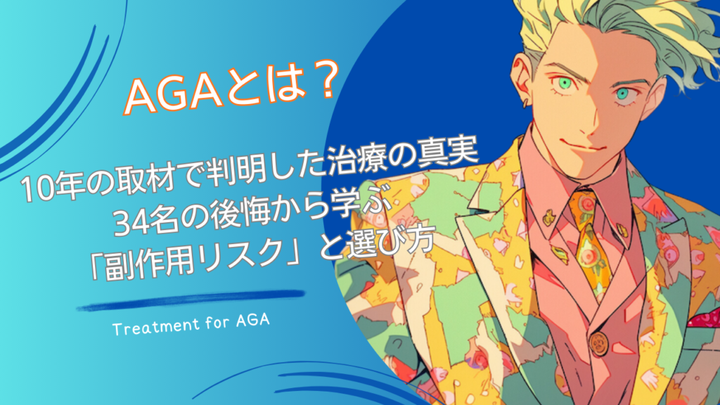 AGAとは？10年の取材で判明した治療の真実｜34名の後悔から学ぶ「副作用リスク」と選び方